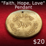 Faith Hope Love Polymer Pendant